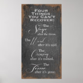 Poster Quatre choses que vous ne pouvez pas récupérer Pos (Devant)