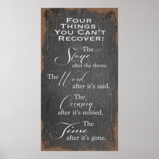 Poster Quatre choses que vous ne pouvez pas récupérer Pos (Devant)