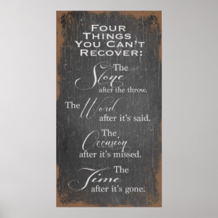 Poster Quatre choses vous ne pouvez pas récupérer