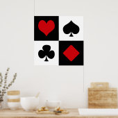 Poster Quatre combinaisons de cartes (Cuisine)