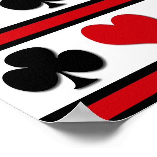 Poster Quatre combinaisons de cartes (Coin)