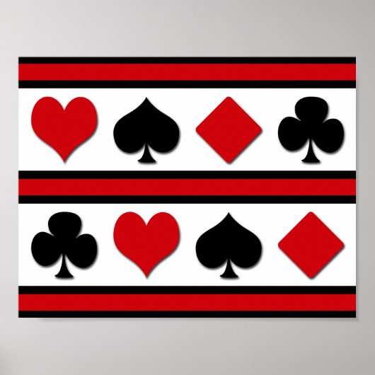 Poster Quatre combinaisons de cartes (Devant)