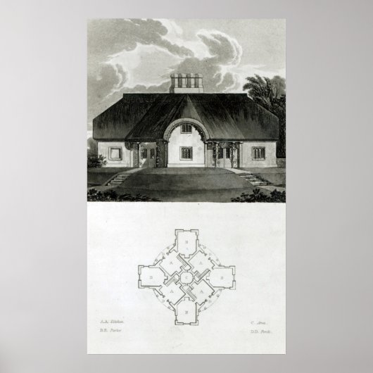 Poster Quatre Cottages, 1818 (Devant)