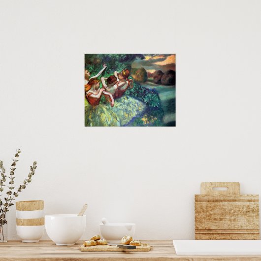 Poster Quatre danseurs par Degas (Cuisine)