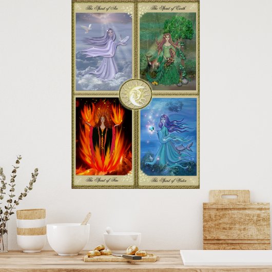 Poster Quatre éléments (Cuisine)