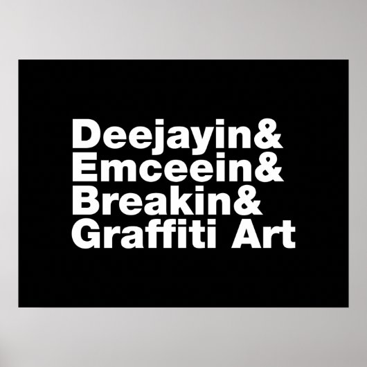 Poster Quatre éléments de l'Hip hop (Devant)