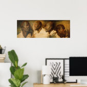 Poster Quatre études d'une tête masculine, Ruebens (Bureau à domicile)