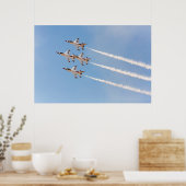 Poster Quatre F-16 Thunderbirds volent en formation rappr (Cuisine)