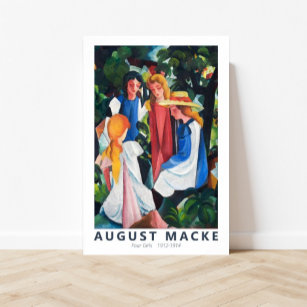 Poster Quatre filles par August Macke