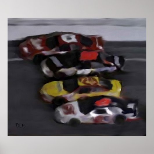 Poster Quatre grandes imprimantes NASCAR (Devant)