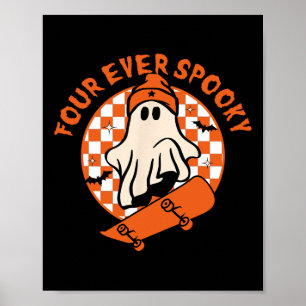 Poster Quatre Jour Éffrayant 4e anniversaire Halloween Sk