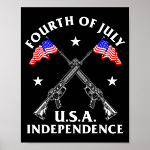 Poster Quatre juillet indépendance des États-Unis