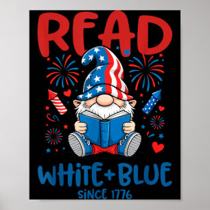 Poster Quatre juillet Lire Livre de feux d'artifice de gn
