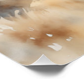 Poster "Quatre Mustangs sauvages" Aquarelle occidentale D (Coin)