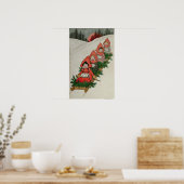 Poster Quatre petites filles sur une arête (Cuisine)