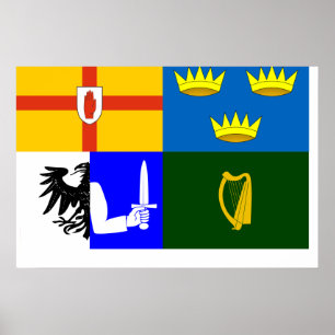 Poster Quatre provinces, drapeau irlandais