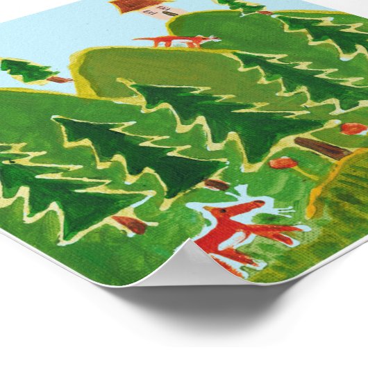 Poster Quatre Renards sur les collines (Coin)