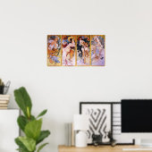 Poster Quatre saisons Alfons Mucha (Bureau à domicile)