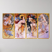 Poster Quatre saisons Alfons Mucha (Devant)