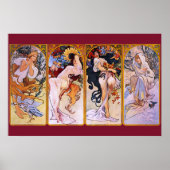 Poster Quatre saisons Alfons Mucha (Devant)