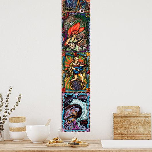 Poster Quatre saisons - composite vertical (Cuisine)