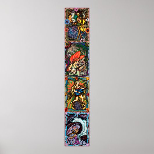 Poster Quatre saisons - composite vertical (Devant)