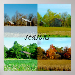 Poster Quatre saisons du Michigan