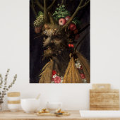 Poster Quatre saisons en une tête par Giuseppe Arcimboldo (Cuisine)