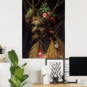 Poster Quatre saisons en une tête par Giuseppe Arcimboldo (Bureau à domicile)