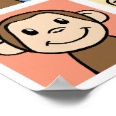 Poster Quatre singes (Coin)