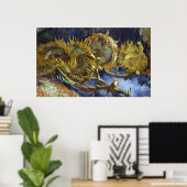 Poster Quatre tournesols coupés - Van Gogh - c1887 (Bureau à domicile)