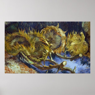 Poster Quatre tournesols coupés - Van Gogh - c1887