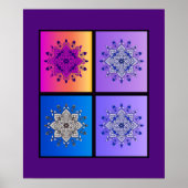 Poster Quatuor Mysical Mandala : coucher du soleil à minu (Devant)