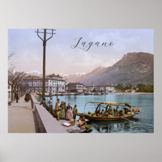 Poster Quay de Lugano, Suisse