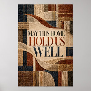 Poster Que cette maison nous tienne bien Typographie géom