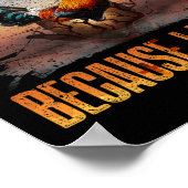 Poster Que Dieu aie pitié de mes ennemis parce que je ne  (Coin)