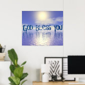 Poster Que Dieu Vous Bénisse. (Bureau à domicile)