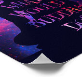 Poster Que ferait Bouddha ? typographie Bouddha silhouett (Coin)