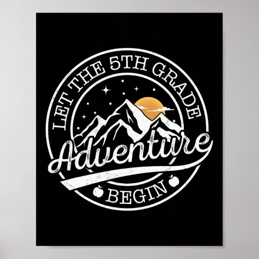 Poster Que l'aventure de 5e année commence Rétro Premier (Devant)