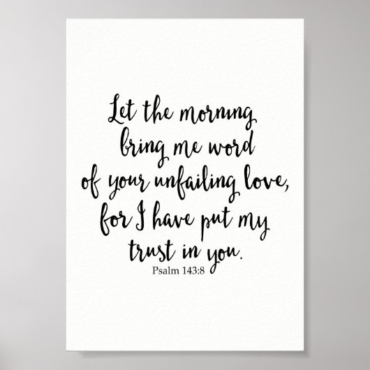 Poster Que le matin m'apporte la Parole de ton indéfectib (Devant)