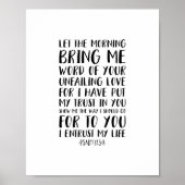 Poster Que le matin me parle, Psaume 143:8 (Devant)