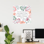 Poster Que les paroles de ma bouche - Ps 19:14 (Bureau à domicile)