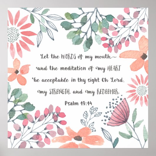 Poster Que les paroles de ma bouche - Ps 19:14 (Devant)