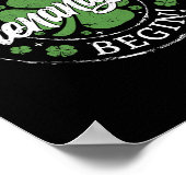 Poster Que les Shenanigans commencent Drôle de St. Patric (Coin)