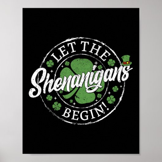 Poster Que les Shenanigans commencent Drôle de St. Patric (Devant)