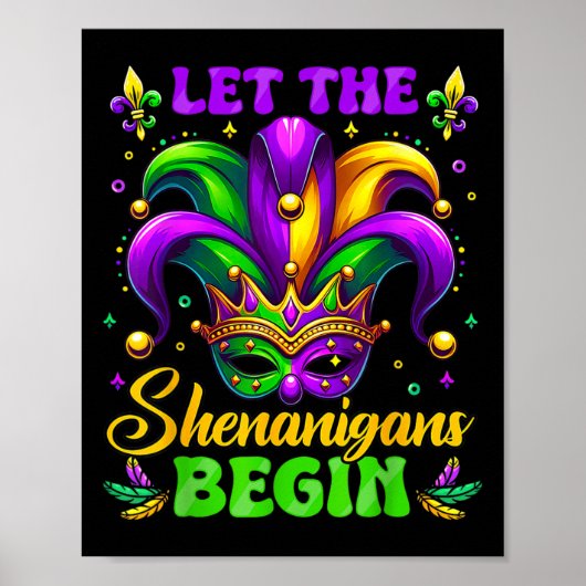 Poster Que Les Shenanigans Commencent Mardi Gras 4 (Devant)