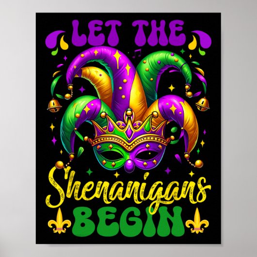 Poster Que Les Shenanigans Commencent Mardi Gras 5 (Devant)