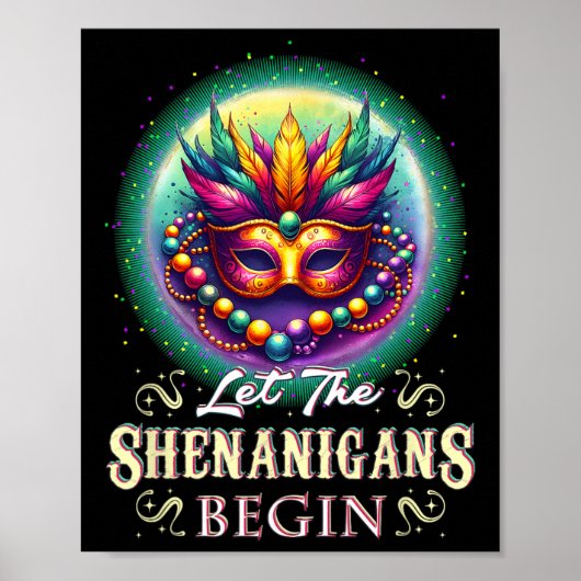 Poster Que Les Shenanigans Commencent Mardi Gras Pour Qui (Devant)