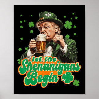 Poster Que les Shenanigans commencent St Patrick's Day Sh