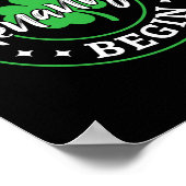 Poster Que les Shenanigans commencent St Patricks Day Vin (Coin)